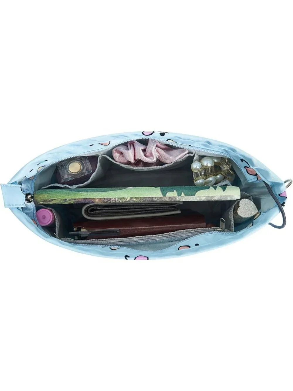 Premium Nylon Purse Organizer Tote - Bag Insert with 13 Pockets & 5 Sizes